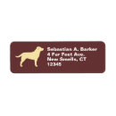 Search for yellow labrador retriever return address labels Animal lover
