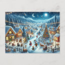 Recherche de village scene cartes postales Hiver