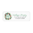 Search for pinecones return address labels Christmas wreath
