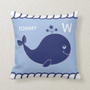 Search for blue whale pillows Baby boy