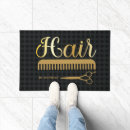 Search for black and gold doormats Hairdresser