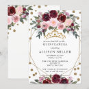 Search for red and gold quinceanera invitations Floral