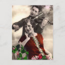 Recherche de musicien vintage cartes postales Violon