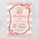 Search for floral 40th birthday invitations Peonies