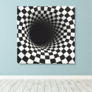 Search for optical illusion canvas prints Black white