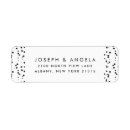 Search for tiny return address labels Black