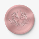 Recherche de stylisé assiettes en papier Monogramme