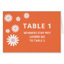 Search for orange table cards Groovy
