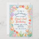 Search for colourful sea shells invitations Elegant