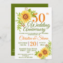Search for sunflower wedding anniversary invitations Watercolor