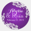 Search for lavender lace wedding stickers Violet