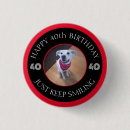 Search for dog birthday buttons Over the hill
