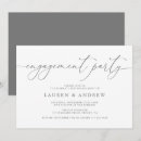 Search for silver engagement party invitations Minimalist