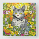 Recherche de chat floral horloges Capricieux