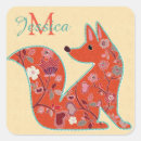 Search for fox in flowers stickers Foxes
