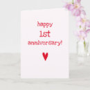 Search for happy 1st anniversary cards First
