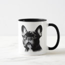 Search for french bulldog mugs Black and white