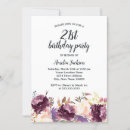 Search for purple 21st birthday invitations Floral