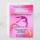 Search for gymnastics party invitations Girl