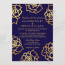 Search for golden wedding invitations Blue