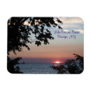 Recherche de de lac refrigérateur magnets Coucher du soleil