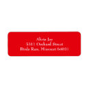 Search for scarlet return address labels White