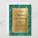 Search for green 40th birthday invitations Emerald