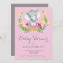 Search for pink and grey elephant baby shower invitations Cute