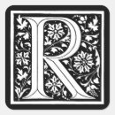 Recherche de vintage floral design stickers Monogramme