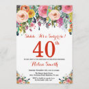 Search for red 40th birthday invitations Adult birthday party
