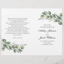 Search for folded wedding programs Botanical