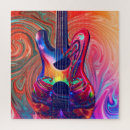 Recherche de guitare électrique puzzles Coloré