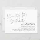 Search for then and now invitations Black and white