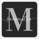Search for square monogram stickers Black