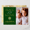Search for green and gold christmas cards Snowflake