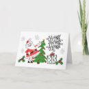 Search for retro santa christmas cards Holly