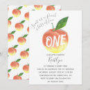 Search for sweet as a peach birthday invitations Turning one