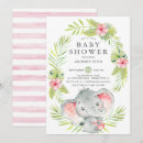 Recherche de elephant baby shower fille invitations Safari