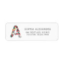 Recherche de girly floral return address labels Capricieux