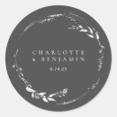 Search for black and white initial stickers Elegant