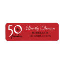 Search for red and black return address labels 50 and fabulous