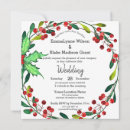 Search for holly berry wedding invitations Red