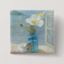 Recherche de fleurs blanches badges Bleu