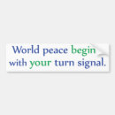 Search for turn signal bumper stickers Peace