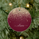 Search for burgundy gold ornaments Glitter