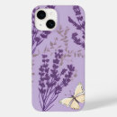 Search for flowers and butterflies iphone cases Lavender