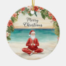 Search for yoga ornaments Santa