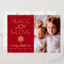 Search for red and gold christmas cards Snowflake