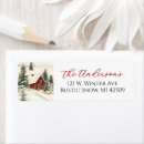 Search for cabin return address labels Pine trees