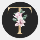Search for letter t monogram stickers Gold